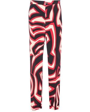 PUCCI Emilio Labirinto Print Trousers - Red