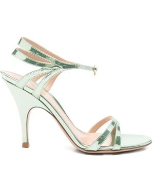 Gianvito Rossi Metallic Strap Heeled Sandals