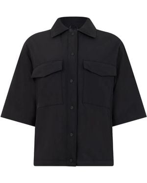 Herno Three-Quarter Sleeve Shirt Jacket - Blue