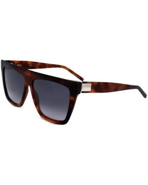 BOSS Tortoiseshell-Effect Square-Frame Sunglasses - Brown