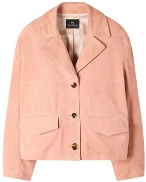 Paul Smith Pockets Suede Jacket - Pink