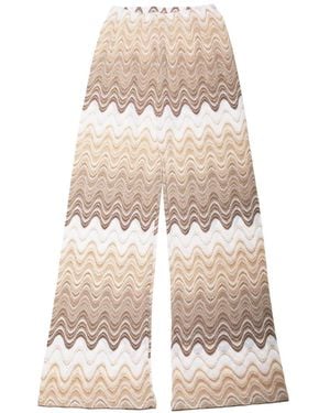 MC2 Saint Barth Amalia Chevron-Knit Pants - White