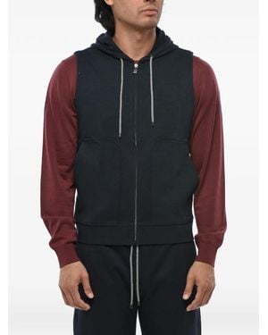 Corneliani Sleeveless Zip-Up Hoodie - Blue