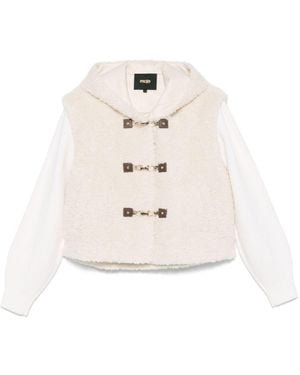 Maje Detachable-Sleeves Jacket - White