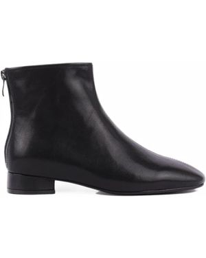 Pretty Loafers Central-Seam Ankle Boots - Black