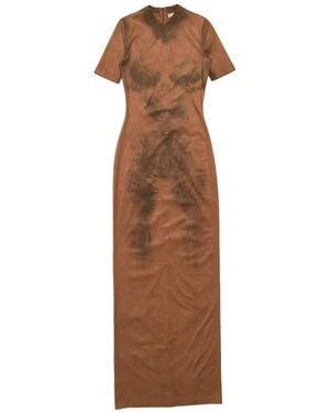 Acne Studios Trompe-L'Œil Suede Dress - Brown