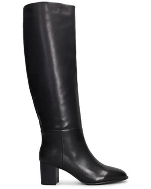 Bibi Lou Biarritz Booties Knee-High Leather Boots - Black