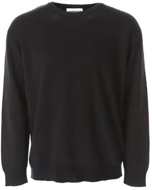 Moschino Logo-Pattern Wool Jumper - Black