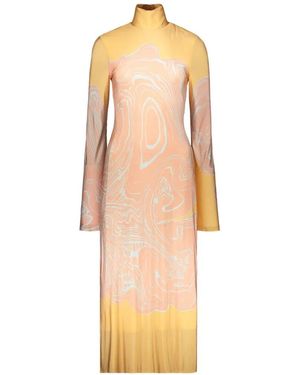 Ellery Long-Sleeves Midi Dress - Natural