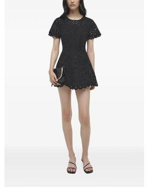 Jonathan Simkhai Short-Sleeve Mini Dress - Black