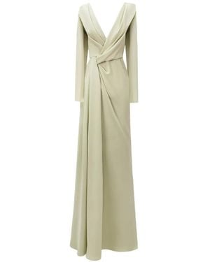 Gemy Maalouf Draped Cut-Out Dress - White