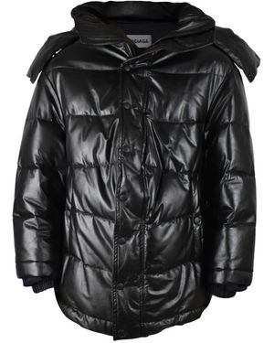 Balenciaga Quilted Removable-Hood Down Jacket - Black