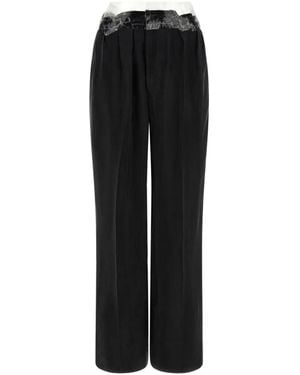 Maison Margiela Four-Stitch Logo Trousers - Black