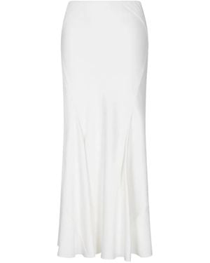 Giorgio Armani Panelled Midi Skirt - White