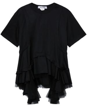 Comme des Garçons ラッフル Tシャツ - ブラック