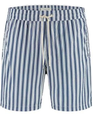 Jacob Cohen Striped Elasticated-Waistband Swim Shorts - Blue