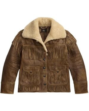 RRL Mantel Met Franje - Bruin