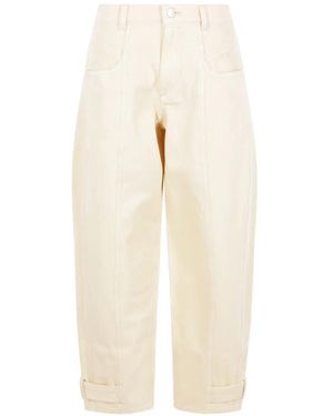 Isabel Marant Leja Panelled Tapered Jeans - White