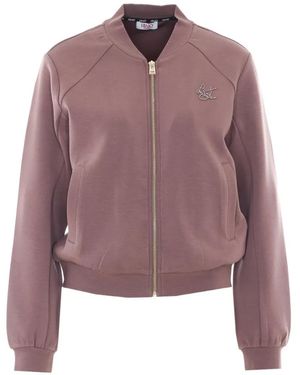 Liu Jo Jersey Con Lentejuelas Y Cremallera - Morado