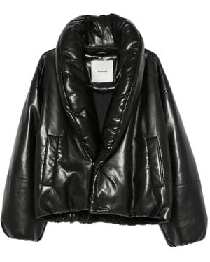 Nanushka Padded Shawl-Collar Jacket - Black