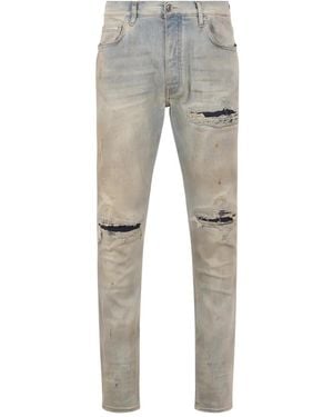 Amiri Distressed Skinny Jeans - Grey