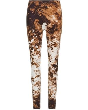 Roberto Cavalli Appaloosa-Print Leggings - Natural