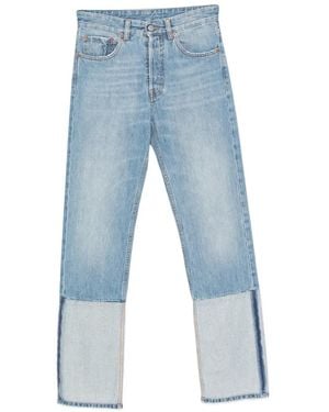 MM6 by Maison Margiela Vaqueros Con Diseño Patchwork - Azul