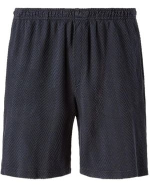 Missoni Stretchbund-Shorts Mit Zickzackmuster - Blau
