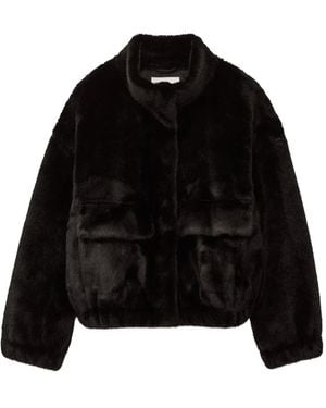 Ba&sh Manteau Paros À Boutonnière - Noir