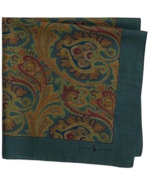 Polo Ralph Lauren Paisley-Pattern Pocket Square - Green