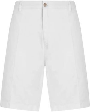 Fedeli Belt-Loop Bermuda Shorts - White