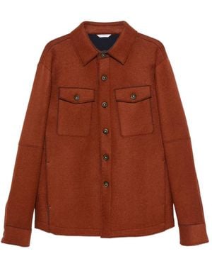 Manuel Ritz Button-Up Shirt Jacket - Brown