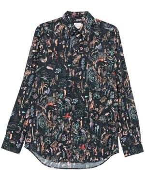 Paul Smith アニマルプリント シャツ - グレー