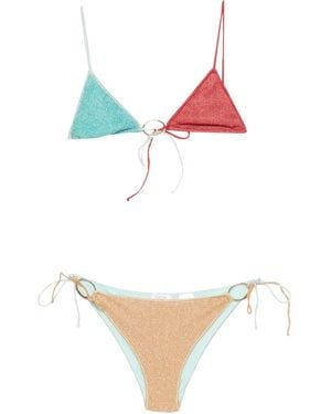 Oséree Bikini Con Efecto De Purpurina - Blanco