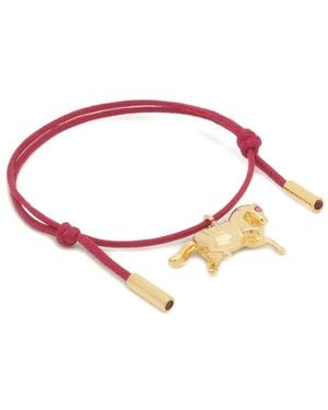 Marni Shoelace Bracelet With Horse Charm - Pink