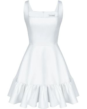 POST MERIDIEM Ruffle-Hem Mini Dress - White