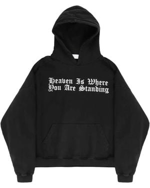 ALEXANDER DIGENOVA Heaven Slogan-Print Hoodie - Black