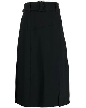 3.1 Phillip Lim Falda De Cintura Alta Con Cinturón - Negro