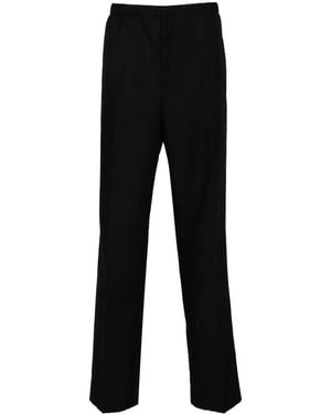 Fendi Virgin-Wool Straight-Leg Trousers - Black