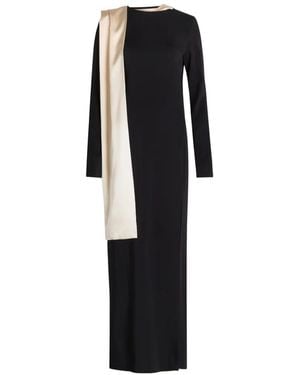 ARMARIUM Dublina Scarf-Effect Maxi Dress - Black