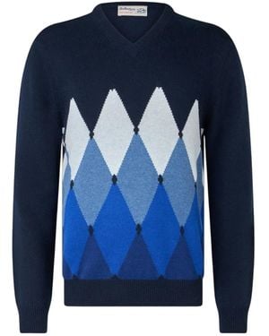 Ballantyne Pullover Mit Argyle-Muster - Blau