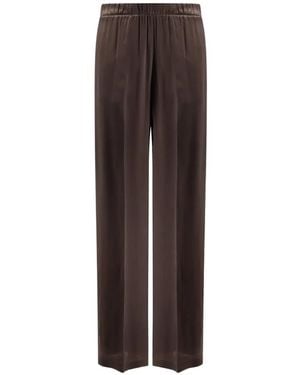 Semicouture Elasticated Wide-Leg Trousers - Brown