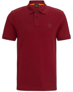 BOSS Logo-Appliquéd Polo Shirt - Red