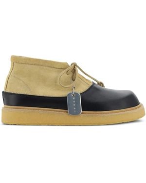 Marni Botines con franja del logo - Azul