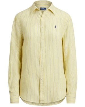 Polo Ralph Lauren Striped Linen Shirt - Yellow