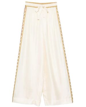 Zimmermann Pantalones Luna Retro - Blanco