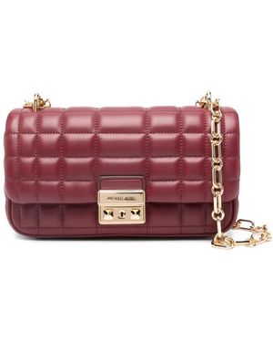 Michael Kors Small Tribeca Quilted Chain Shoulder Bag - Red