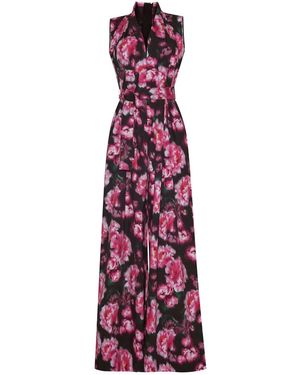 Adam Lippes Jumpsuit Van Popeline - Paars