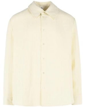 Séfr Wes Wide-Collar Shirt - Natural