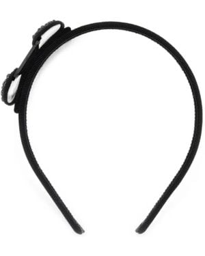 Ferragamo Vara Bow Crystal-Embellished Headband - Black